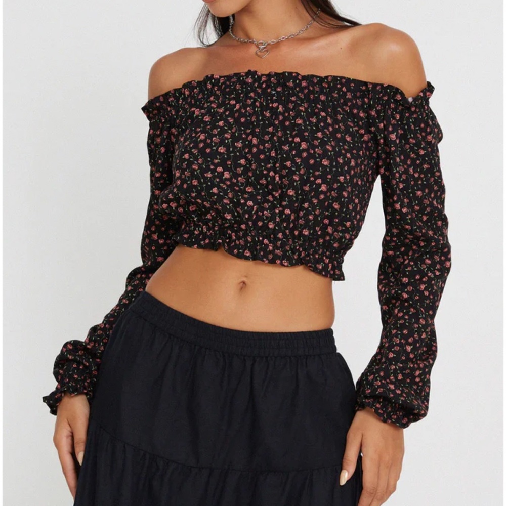 Off the shoulder floral top